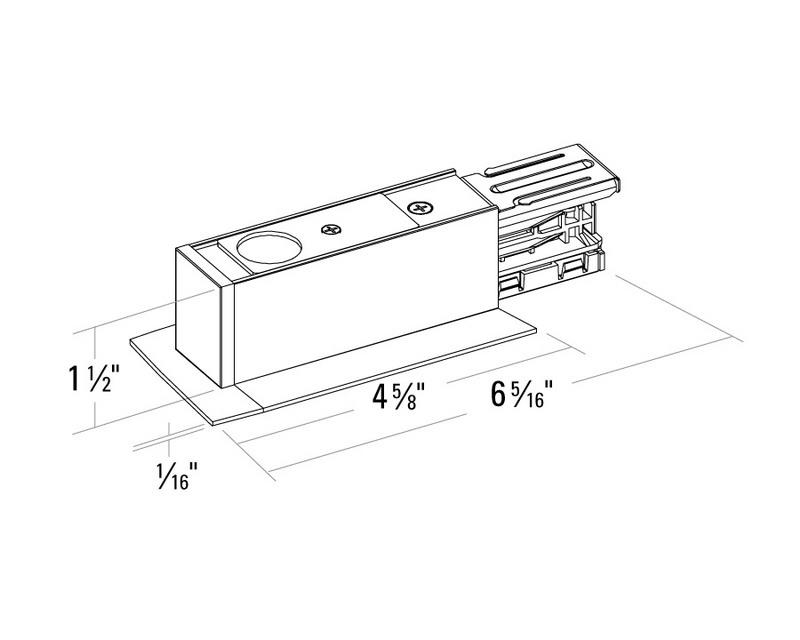 Prospec/Recessed Power Extension, Matte White Finish